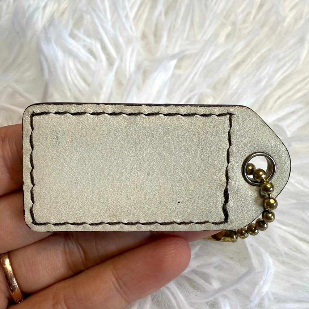 2" y2k COACH Vintage Fob Bag Charm Hang tag Hangtag - Picture 2 of 2